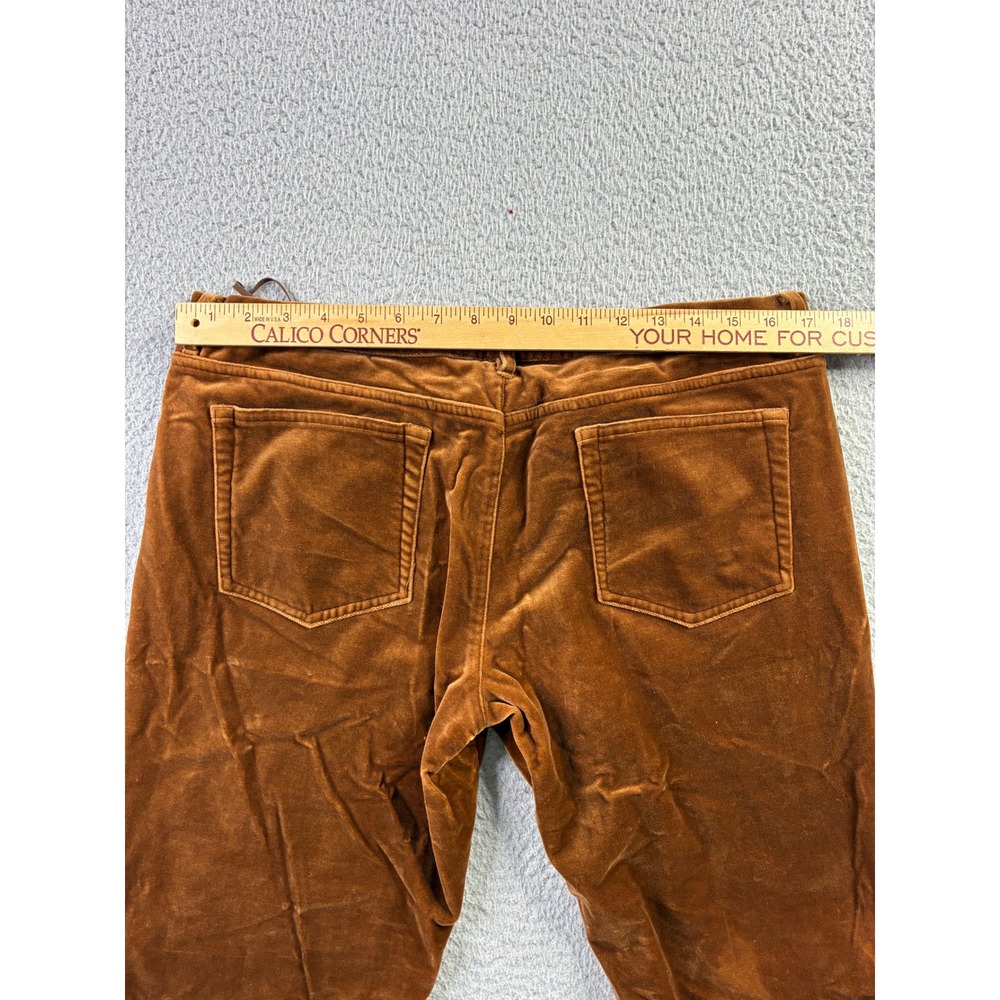 VTG Ralph Lauren Black Label Hong Kong Velour Velvet Boot Flare Pants Womens 10 - Picture 5 of 12